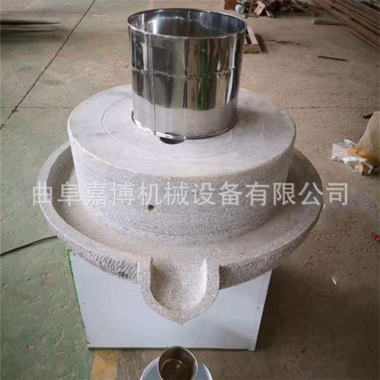 2025超市用杂粮煎饼石磨 商用型80杂粮面粉石磨不锈钢接料盘现货