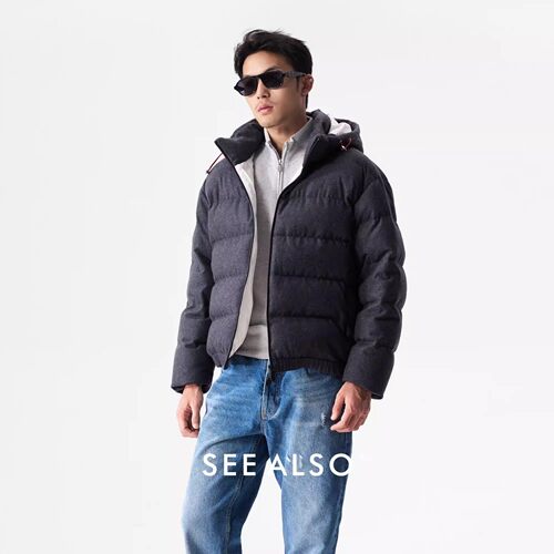 90白鹅绒绵羊毛骆驼绒夹克羽绒服