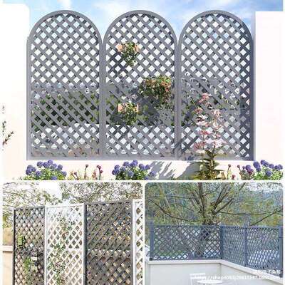 白色花架壁挂装饰木栅栏防腐围栏室外篱笆隔断庭院护栏屏风爬藤架