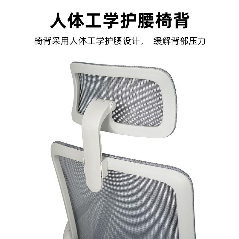 办公椅网布电脑椅久坐不累办公室椅子护腰靠背椅子高背靠头会议椅