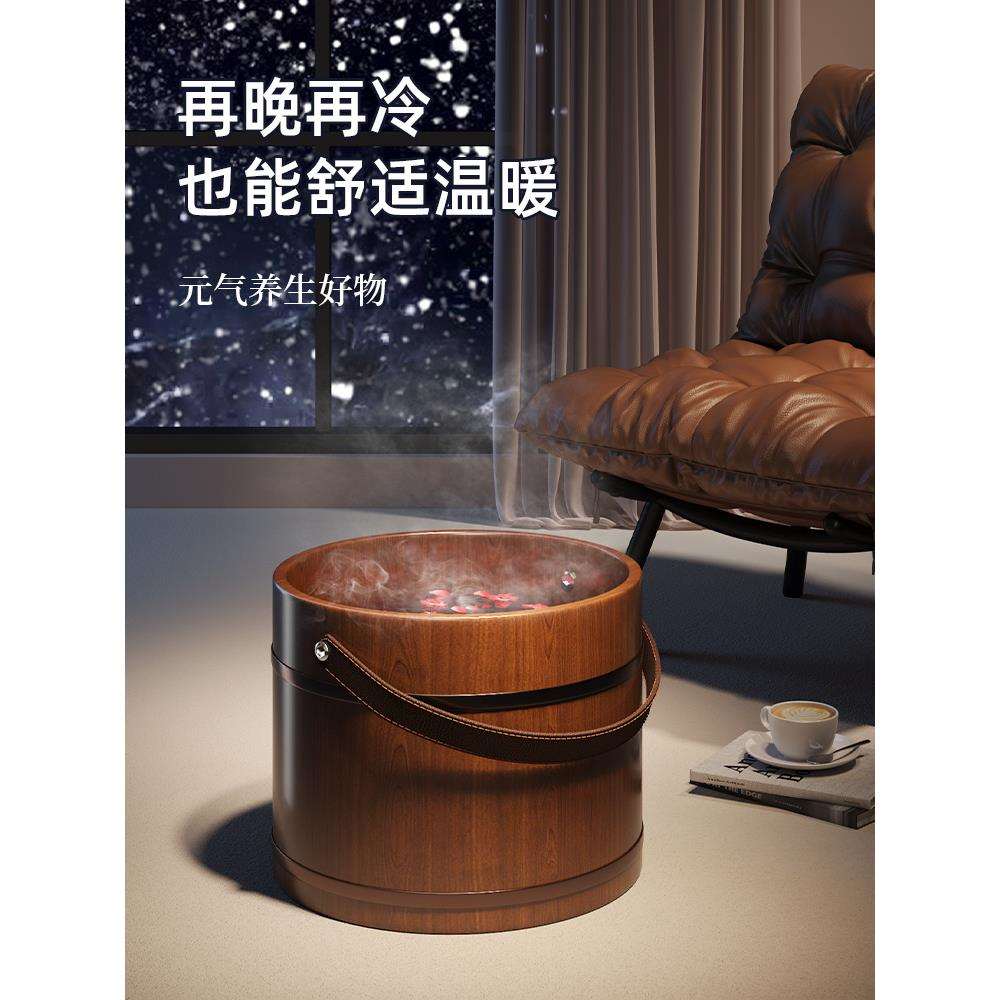 手提泡脚桶木质泡脚木桶冬天家用实木盆泡脚盆足浴盆洗脚盆洗脚桶