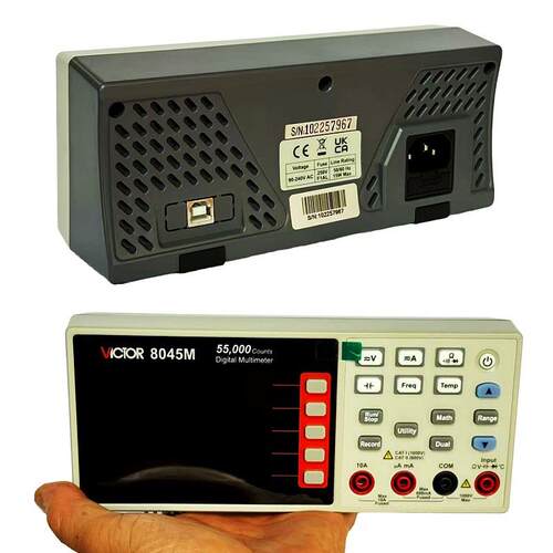 胜利VC8045-II数字万用表高精度交直流真有效值四位半台式万用表