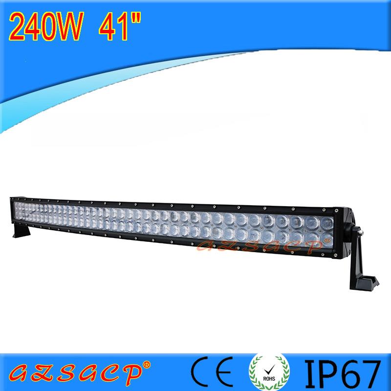 12V24V汽车LED长条灯越野车顶射灯CREE双排超亮聚光4D透镜240W