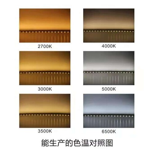 12v24v高亮准色温灯带自粘2000k2400k2700k3000k3500k5000k6000k