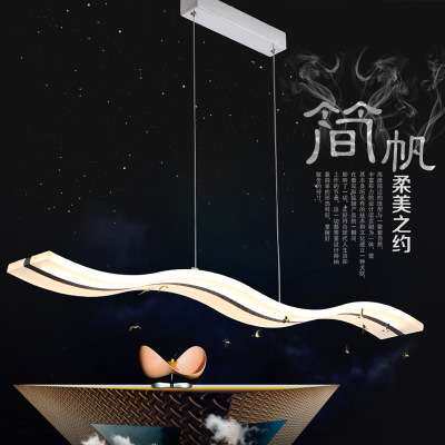 跨境后现代吊灯创意S形灯饰LED现代简约餐吊灯吧台餐厅灯书房灯具