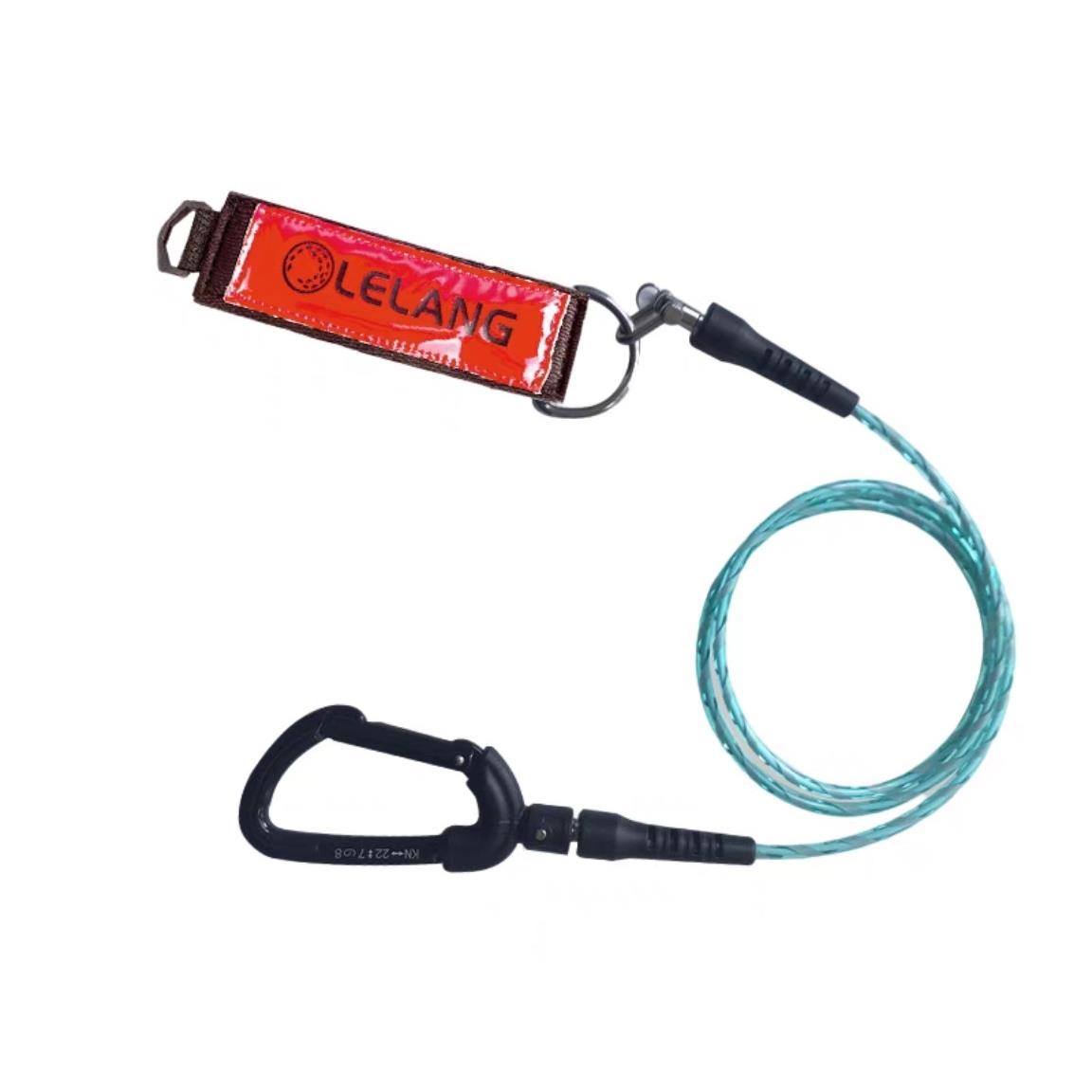 自由潜水 Lanyard 水下安全绳铝合金卡扣海训深度专用free diving