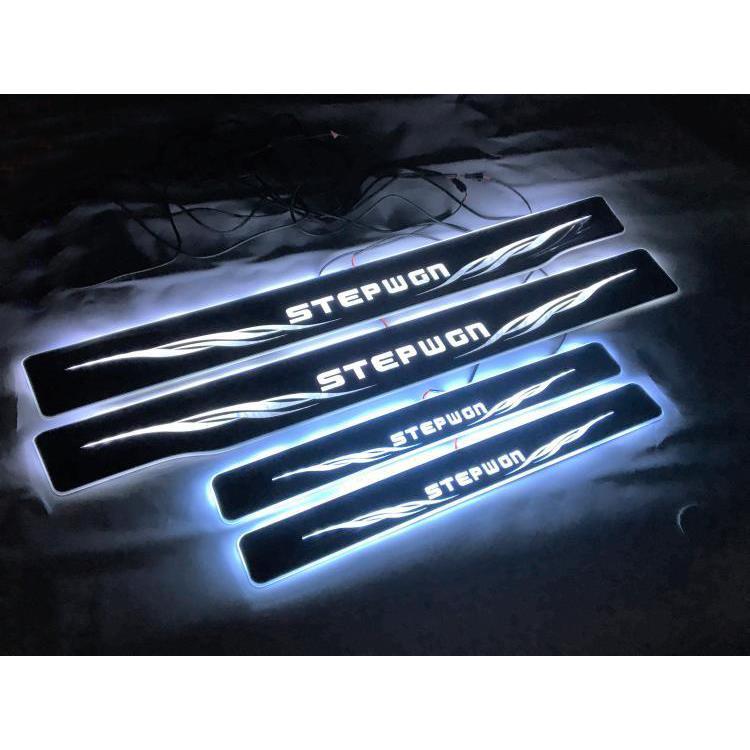 4片/新步威 stepwan流光动态迎宾踏板 七彩跑马LED灯门槛条改装
