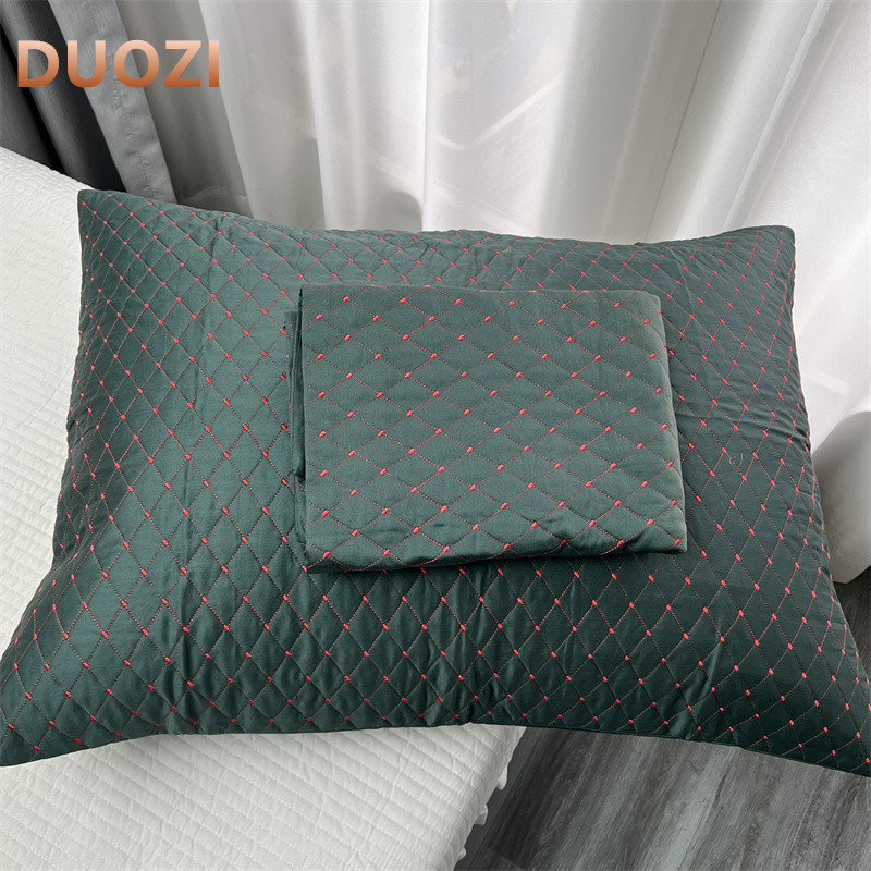 亏本清仓100支长绒棉靠垫套纯棉刺绣夹棉大靠枕60*80床头腰枕一对