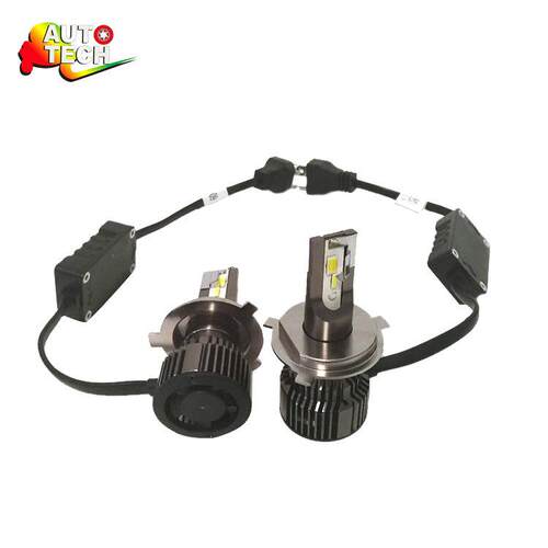 三色变光LED车灯H1H4H7雾灯H3H11超亮灯泡9012聚光宽电压汽车大灯