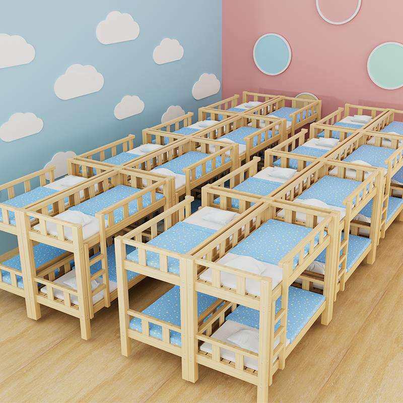托管班上下床幼儿园儿童上下床托管班小学生午睡午休床实木双层床