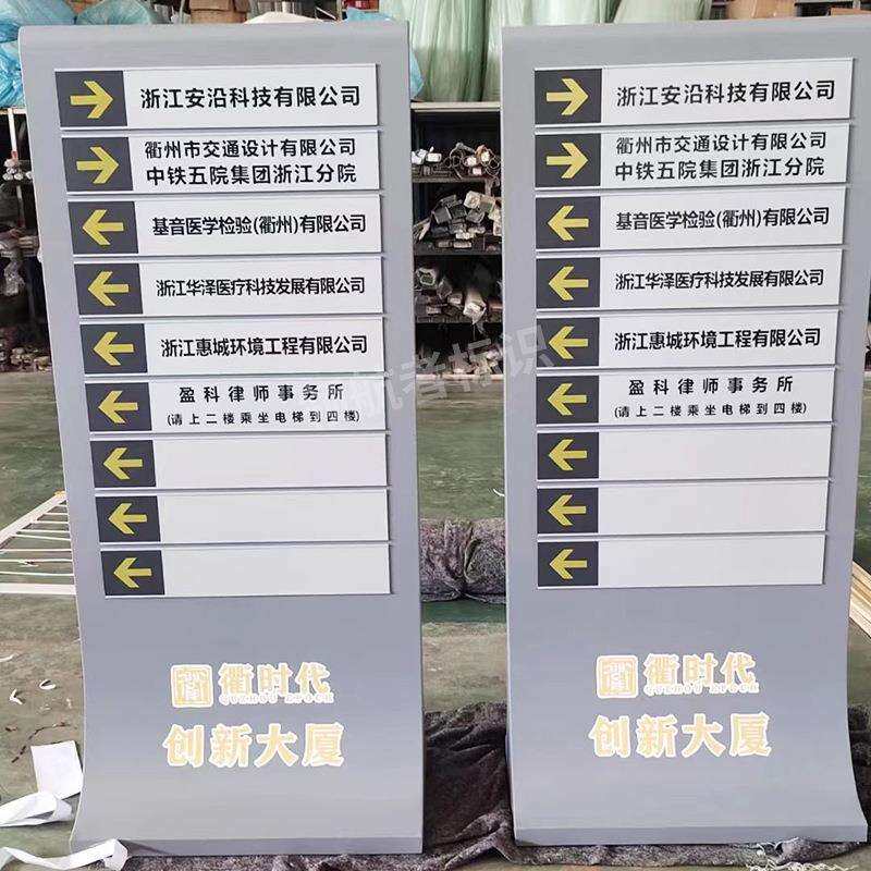 立式不锈钢指示牌商场精神堡垒停车场导向牌景区标识牌公园导视牌