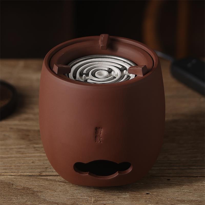 潮汕功夫炭炉煮茶炉电热丝炉红泥小火炉砂铫壶烧碳耐热炉陶制凉炉