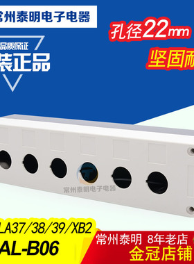 6孔控制开关按钮盒白色XAL-B06  BX6-22 22mm LA37 Y090 LA38 39
