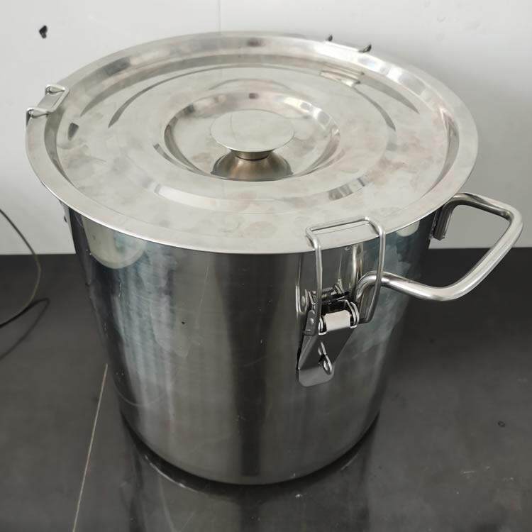 不锈钢密封式全水份煤样桶 带锁扣提手 矿用煤炭采样桶