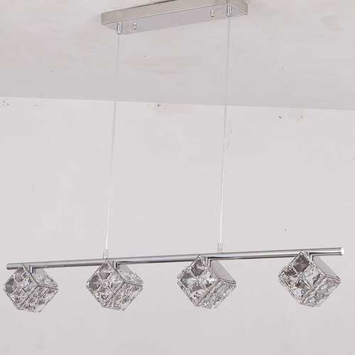 新款轻奢魔方水晶楼梯吊灯别墅loft中空旋转自建房复式楼长吊灯