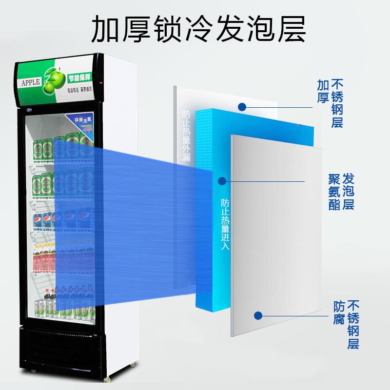 冷藏展示柜冰柜保鲜饮料冷饮单双三开门商用啤酒超市冰箱玻璃立式