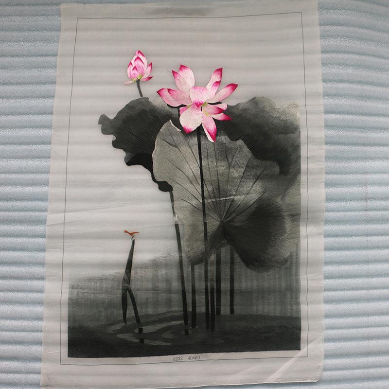 白妹手工绣品小幅苏绣单面绣装饰画动物花草手工刺绣工艺品绣片