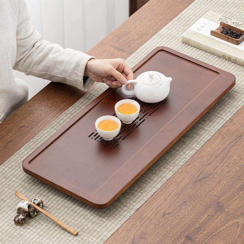 重竹茶盘茶海家用办公室功夫干泡台储水小型排水式竹制茶台