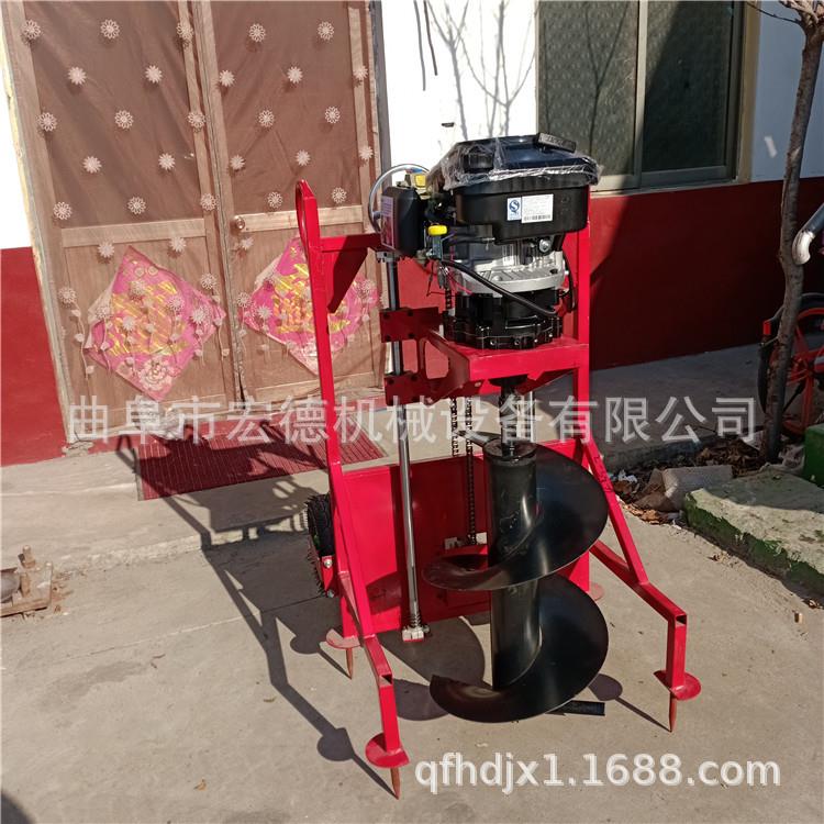 手提汽油挖坑机 单人推车打坑机 栽树大棚立杆钻坑机