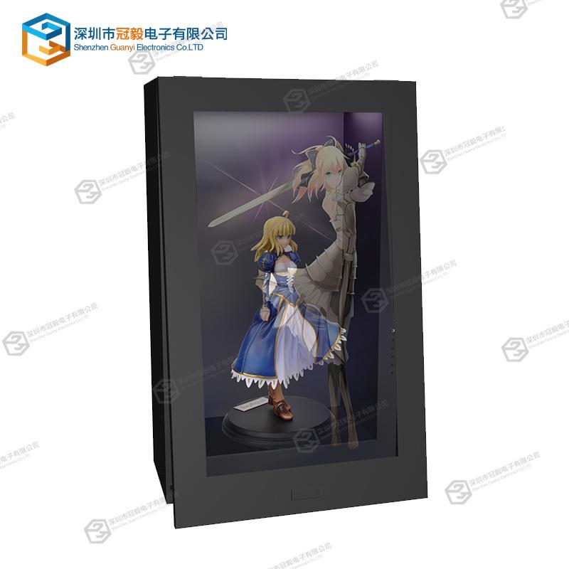 42寸透明屏展示柜拼接透明屏展示柜led互动触摸3D橱窗厂家直销