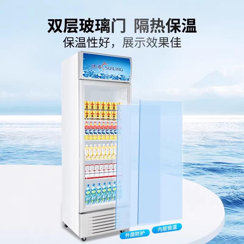 穗凌展示柜单门立式饮料柜水果啤酒保鲜柜冷藏商用冰柜大容量冰箱