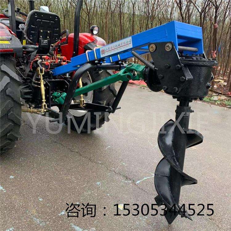拖拉机带20-80公分树坑钻孔机种树电线杆挖坑机挖树窝机 现货供应