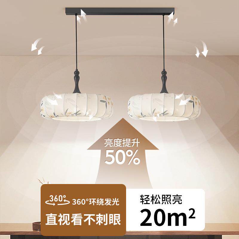 迪格雅中古风银杏南瓜卧室民宿吊灯复古简约餐厅茶室布艺装饰吊灯