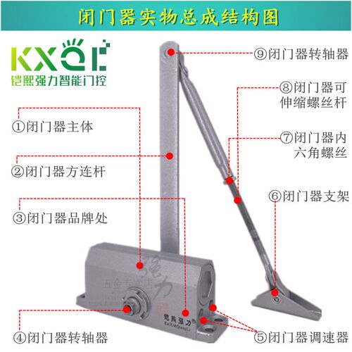 90度铁门闭门器液压缓冲防火门消防门弹簧器关门神器冷天气55公斤