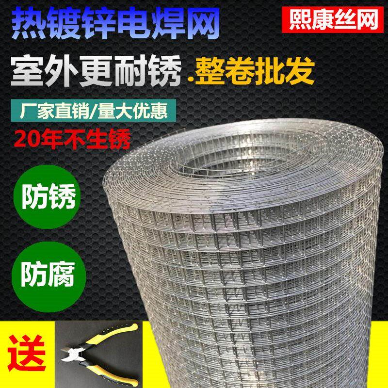 。热镀锌电焊网片网格铁丝网围栏养殖鸡鸭鸽兔防鼠阳台钢丝防护栏