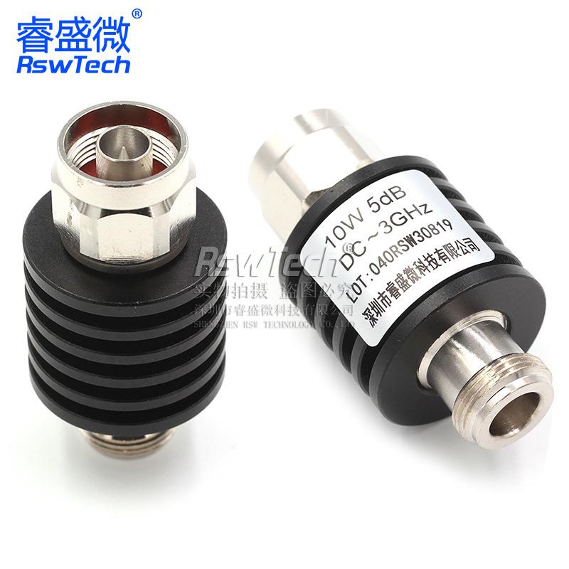 N-JK 10W射频微波 N型同轴固定衰减器 50欧姆 5DB公转母 DC-3GHz