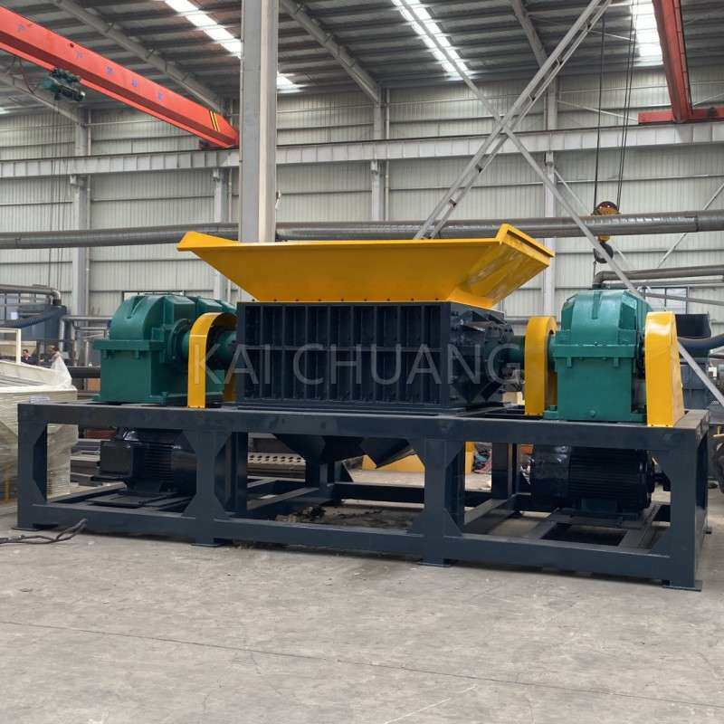 双轴撕碎机废金属铁皮油桶周转箱撕碎机系统门窗家具家电破碎机