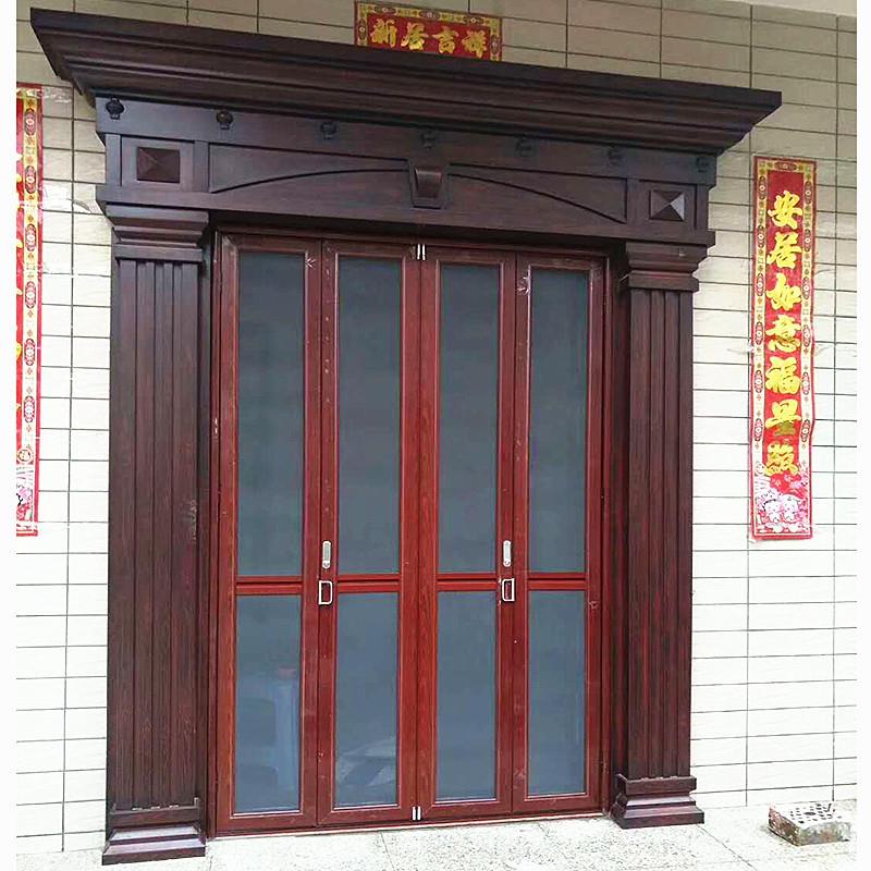 26X8深圳金刚网折叠纱门铝合金防盗防蚊虫纱窗门平开折叠式纱网门