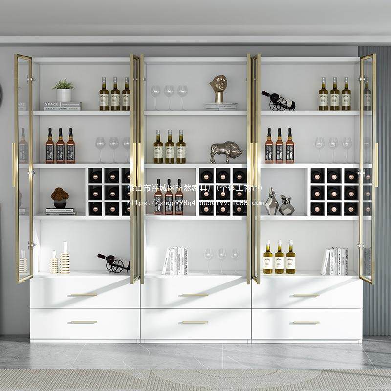 轻奢酒柜客厅靠墙红酒置物架玻璃门展示柜家用酒架子餐厅柜子