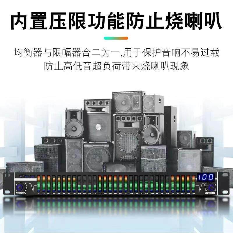 专业降噪dsp数字音频31段均衡器高品质频谱显示家用发烧调音器