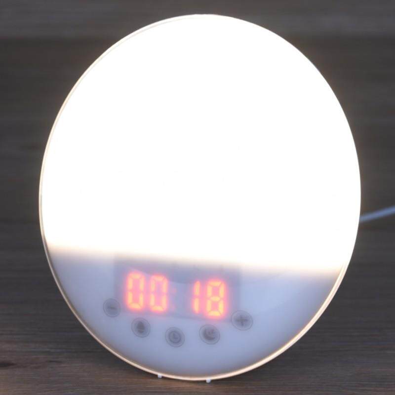 2019新款智能唤醒灯led闹钟 模拟日出日落自然唤醒伴睡七彩小夜灯