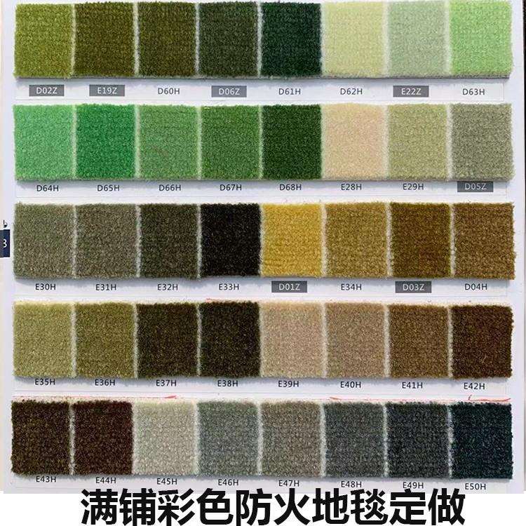 会议室展厅整铺摄影网红蓝色满铺地毯尼龙涤纶阻燃印花块毯图片