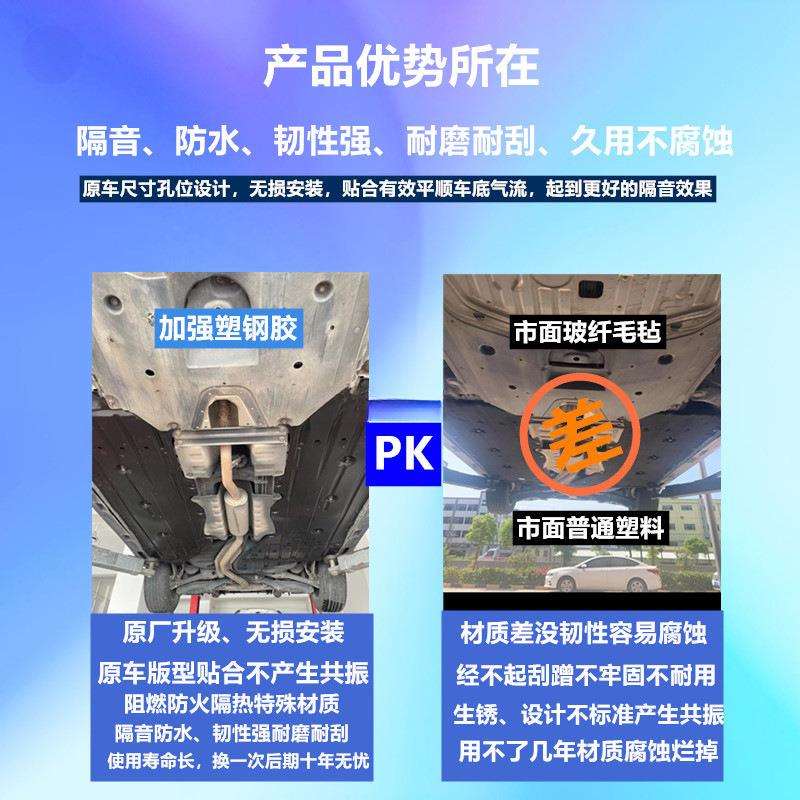 景尚16-21年十代思域底盘护板车底隔音棉车身挡泥板发动机下护板