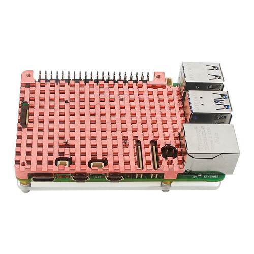 树莓派5代纯铜散热器Pi5被动散热冷却器RaspberryPi 5B全铜散热片