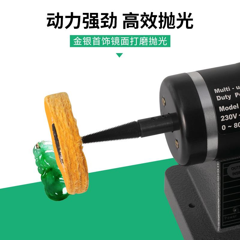 台式布轮抛光机小型台磨机可调速双头电动砂轮机首饰金属除锈打磨