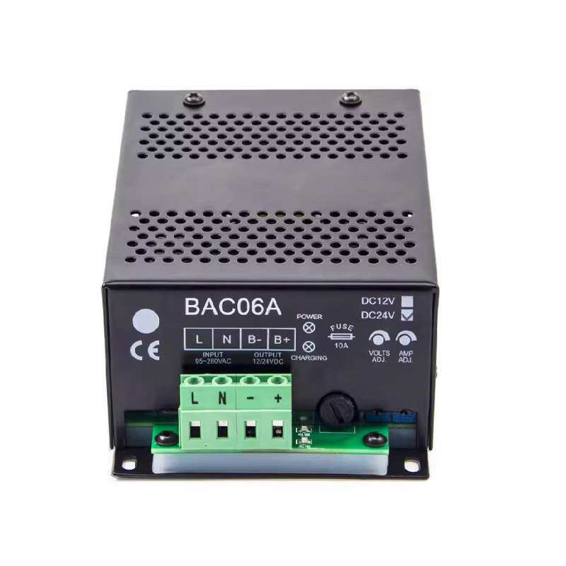 优质柴油机铅酸蓄电池电瓶自动浮充充电器BAC06A智能充电器12V24V