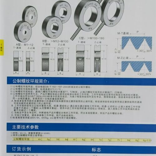 从事螺纹量规设计工艺图生产售DIN405 Rd圆弧圆顶螺纹规 Rd65*1/6