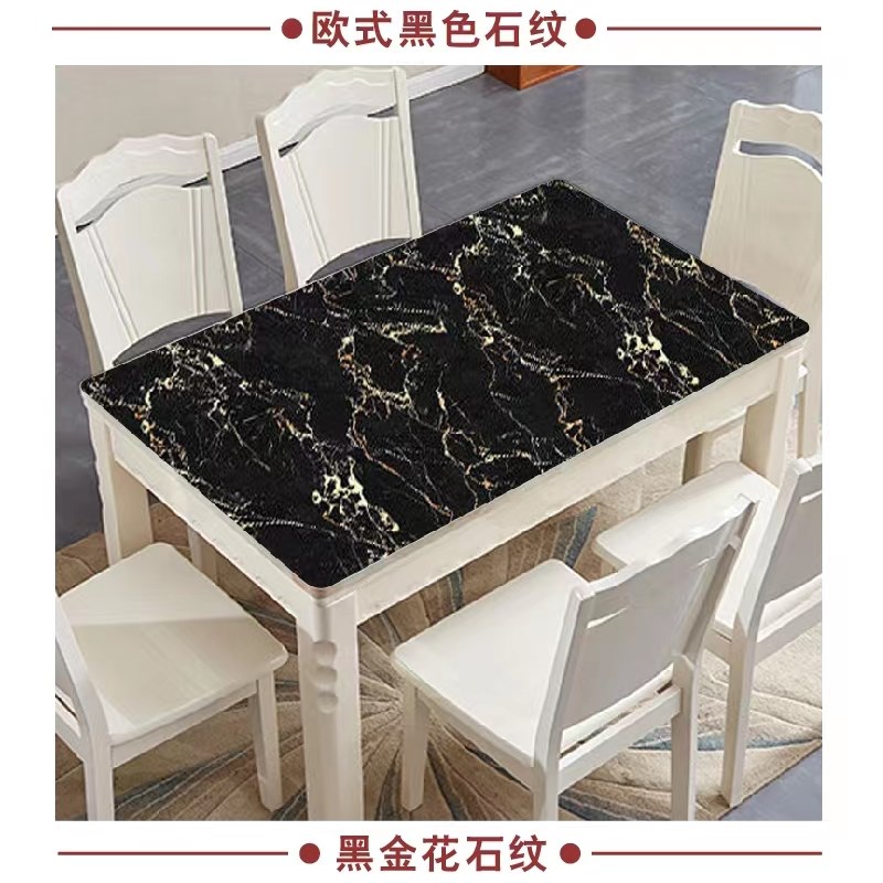 仿大理石贴纸艺术玻璃制定贴膜磨砂钢化桌面茶几面台面黑色烤漆面图片