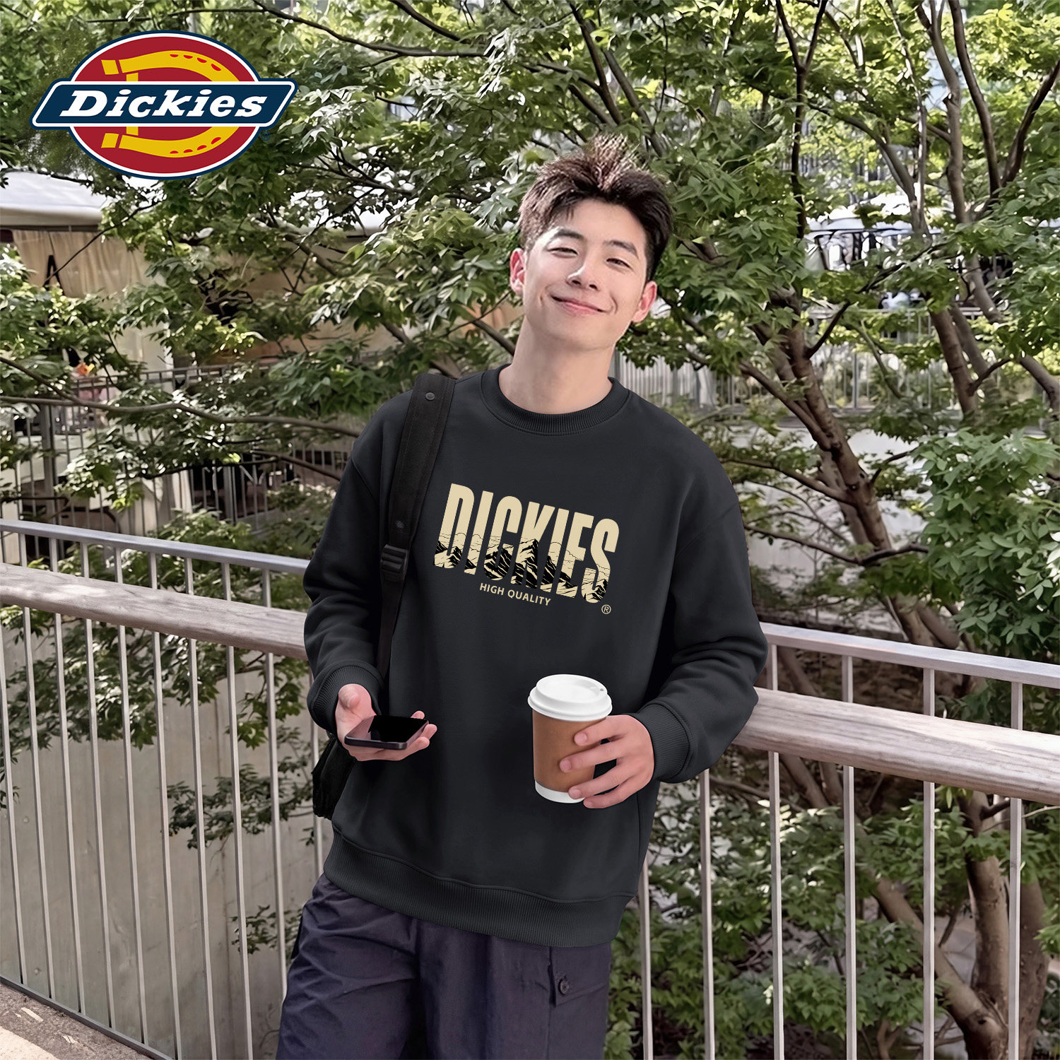Dickies男生圆领卫衣2026秋季