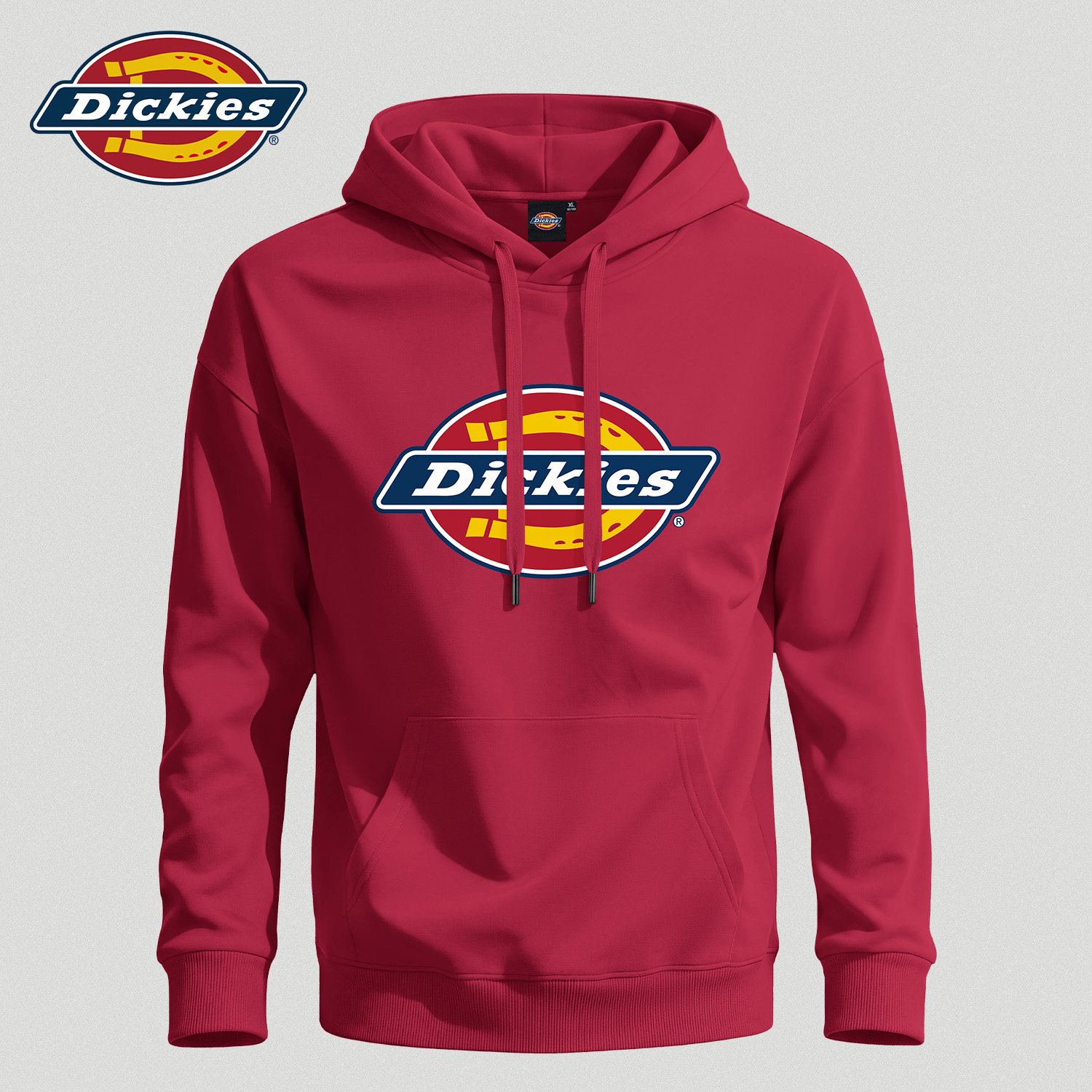 Dickies红色连帽卫衣男秋季新款