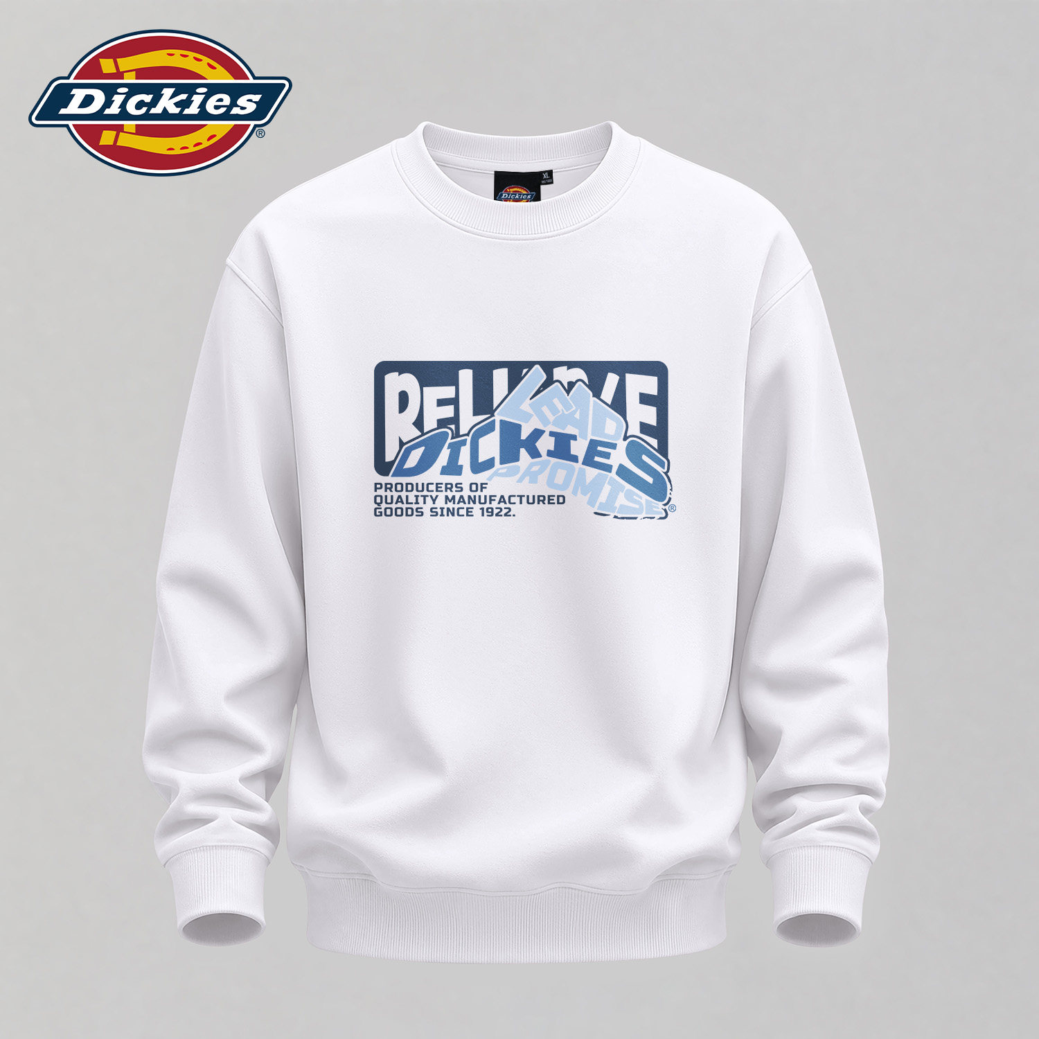 Dickies青少年白色男生长袖卫衣