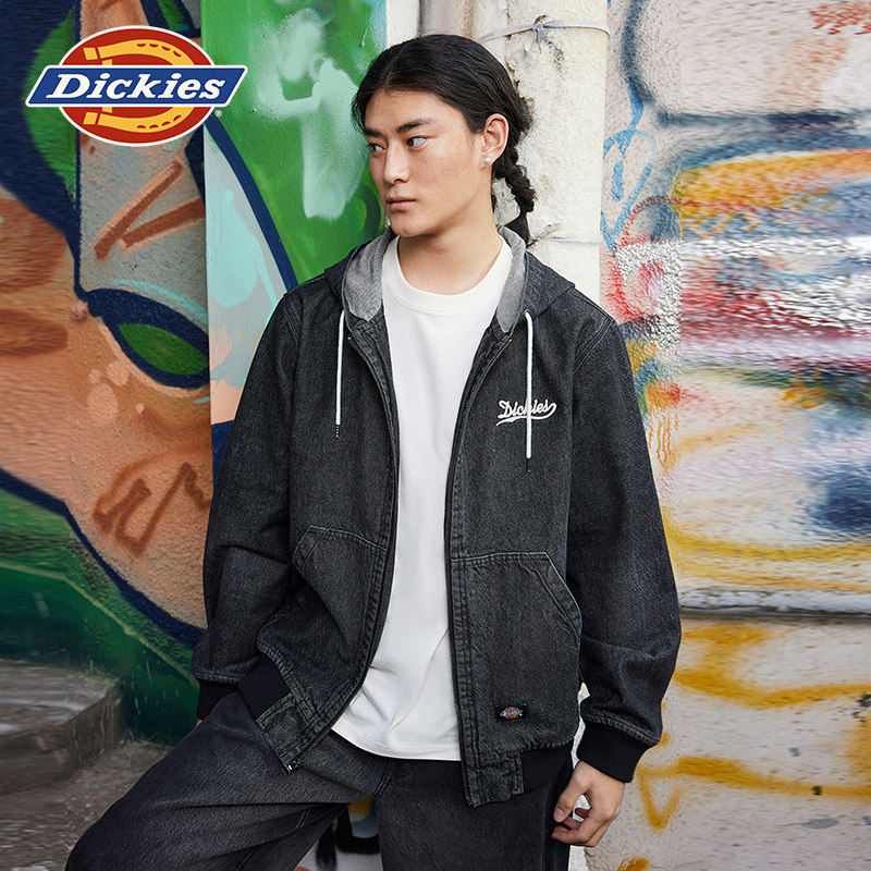 Dickies水洗牛仔连帽夹克