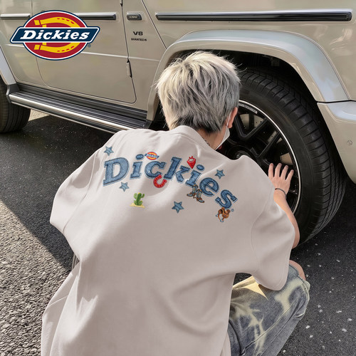 Dickies海鸥灰纯棉短袖T恤男款