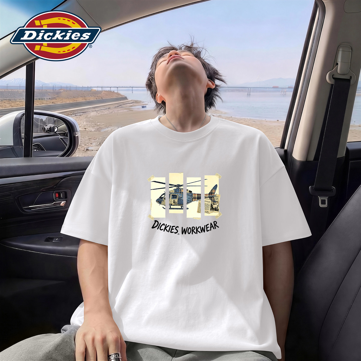 Dickies男生白色短袖T恤2026夏