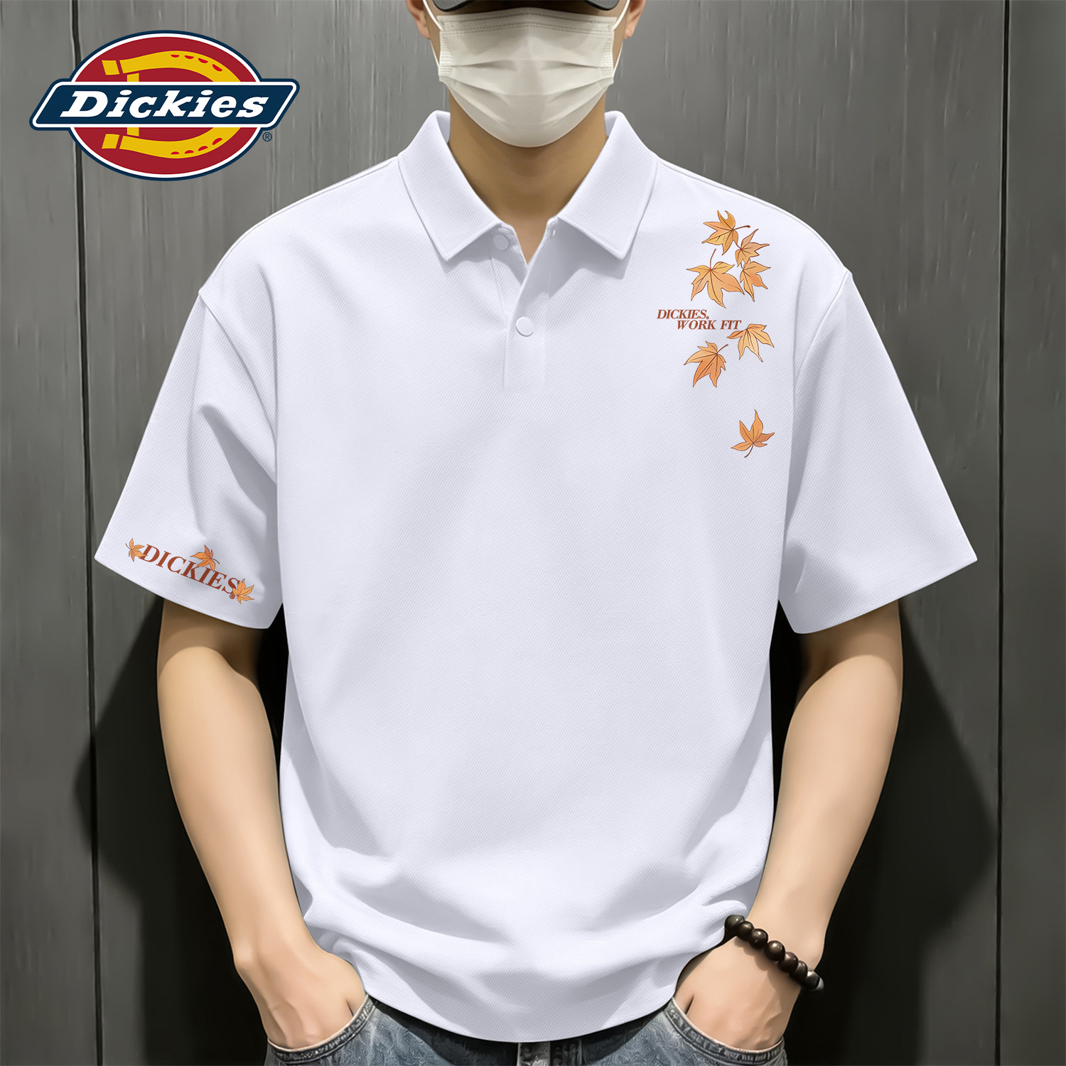 Dickies白色POLO衫短袖T恤男夏季