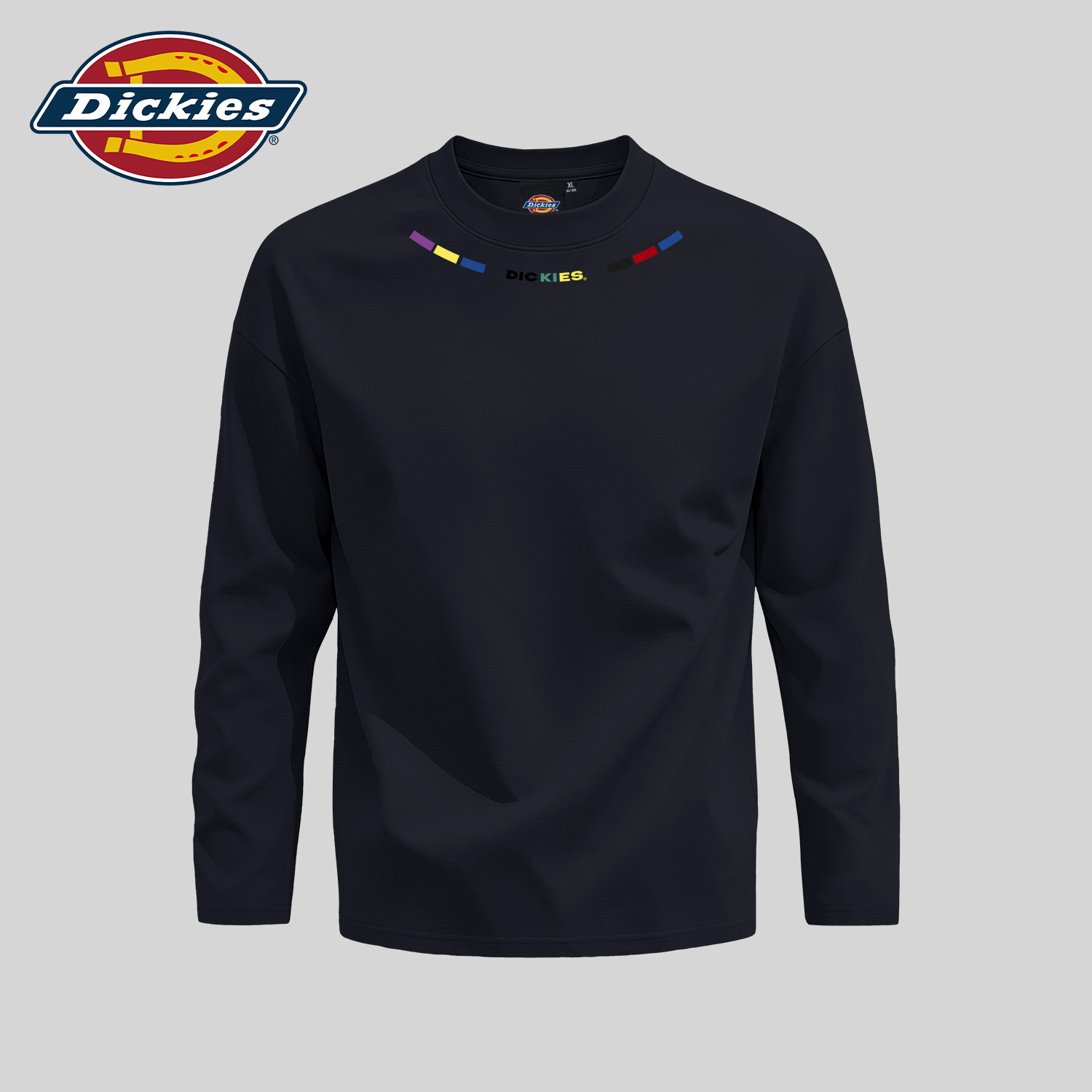 Dickies新款圆领纯棉长袖T恤男款